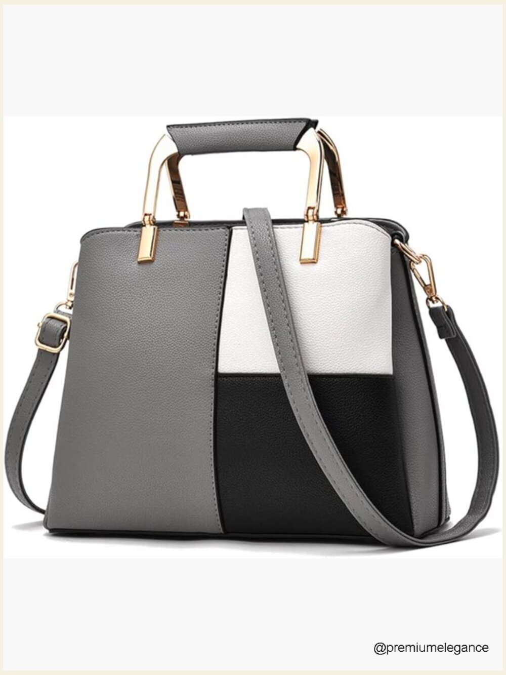 Vintage Satchel Crossbody Bag Adjustable Strap Faux Leather Tote Shoulder
